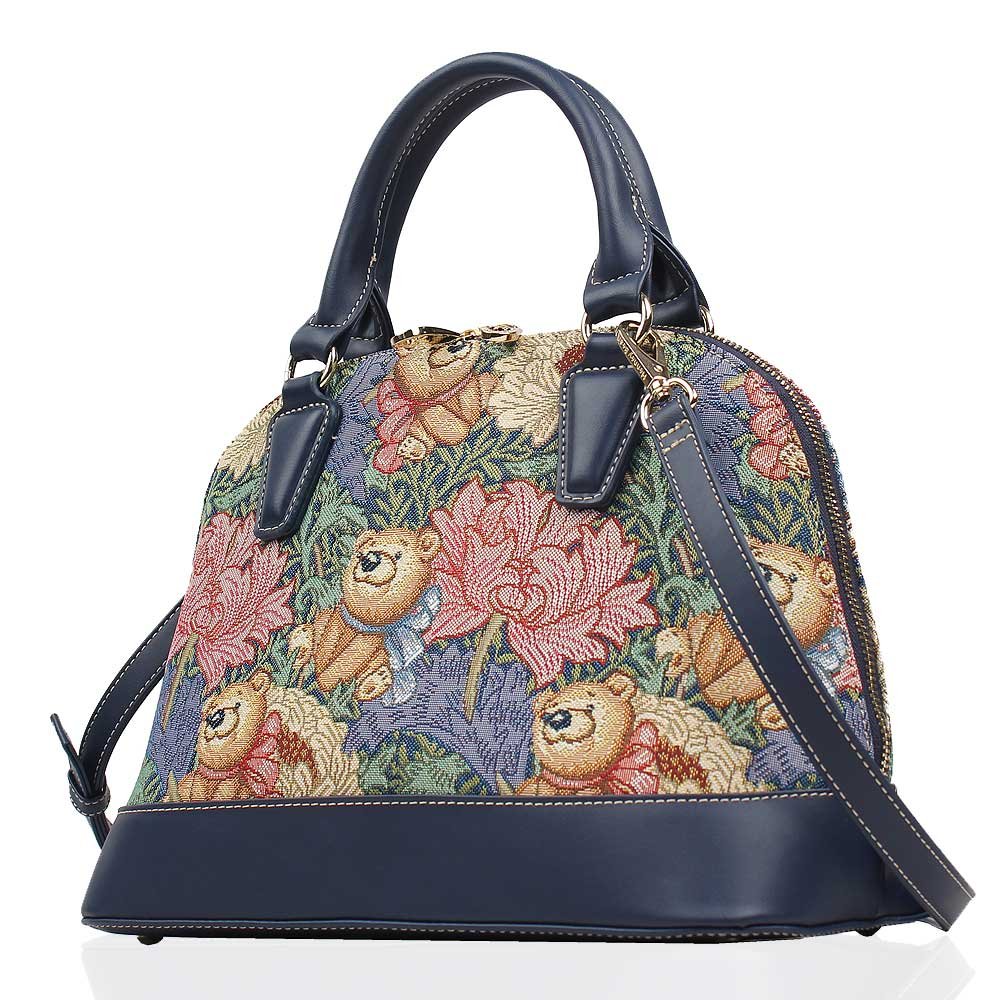 Henney Bear Top Handle handbags for women tapestry handbag