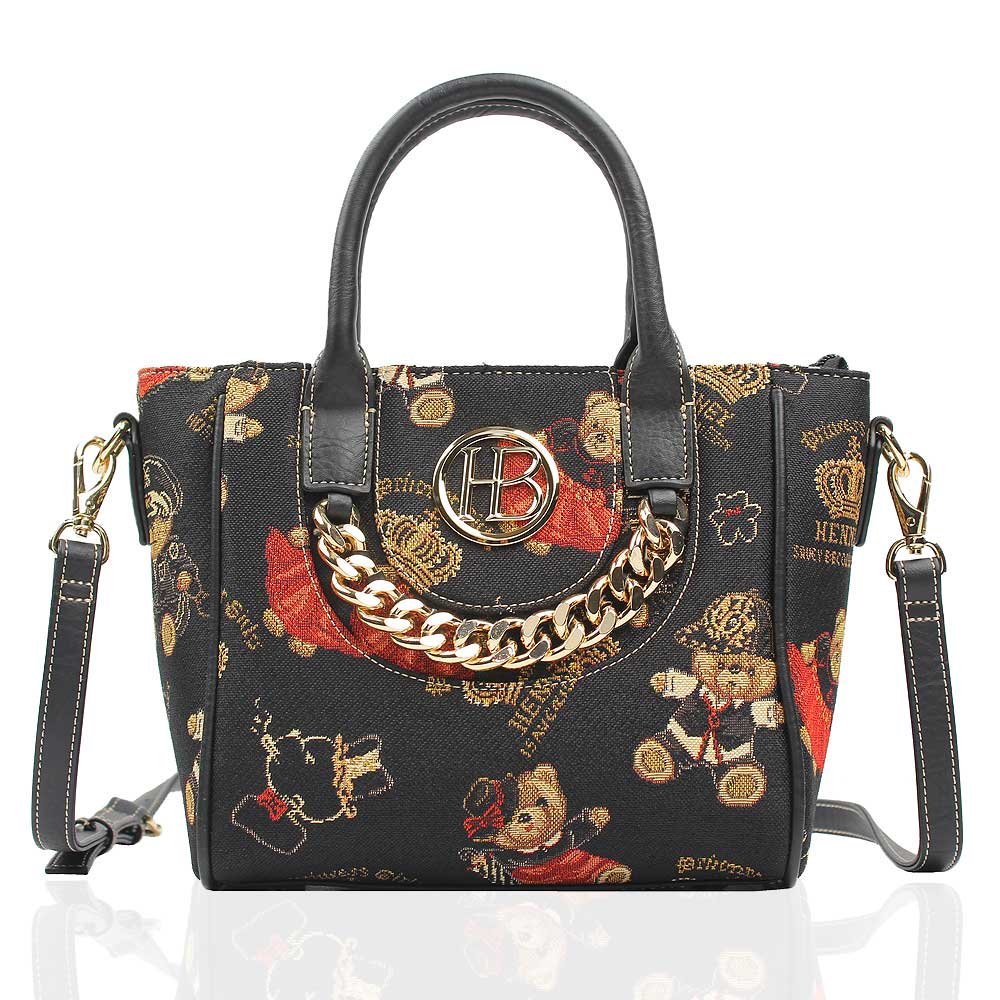 Henney Bear Top Handle handbags for women teddy bear bags