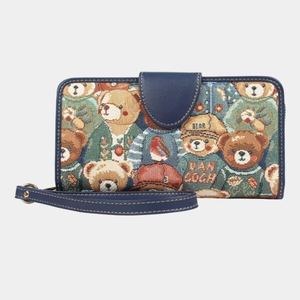 A collection of wristlets featuring intricate tapestry designs from Henney Bear, serve as miniature masterpieces, adding a touch of elegance and individuality to any ensemble.